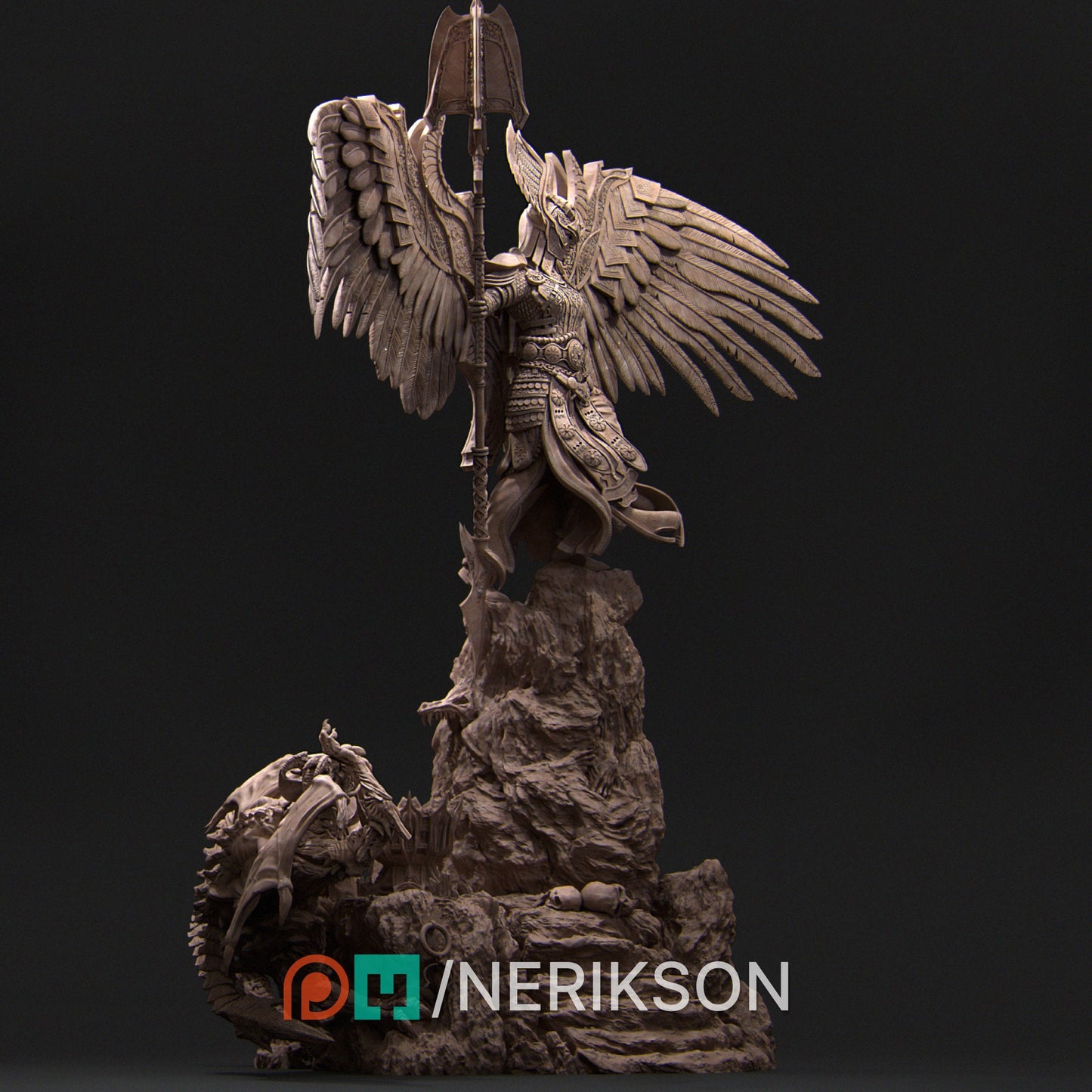 Revna Statue, Valkyrie, Ernest Nemirovsky| Dungeons and Dragons | Pathfinder | Table Top RPG | 3D Printed Model