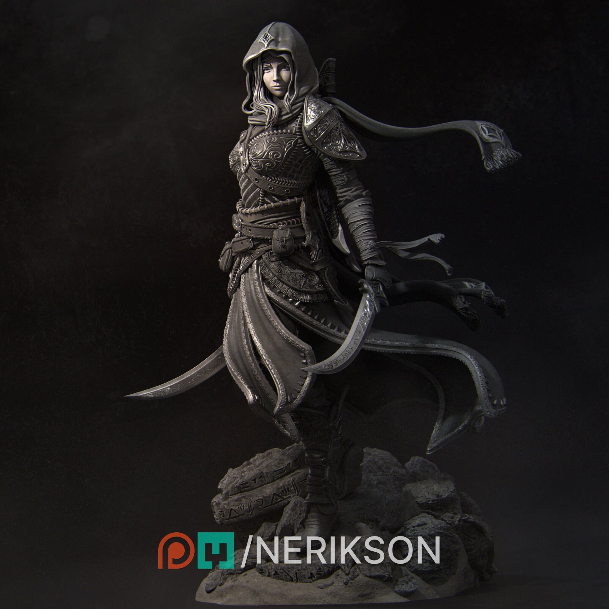 Artemesia, Assassin, Powerful NPC, Ernest Nemirovsky | Dungeons and Dragons | Pathfinder | Table Top RPG | 3D Printed Model