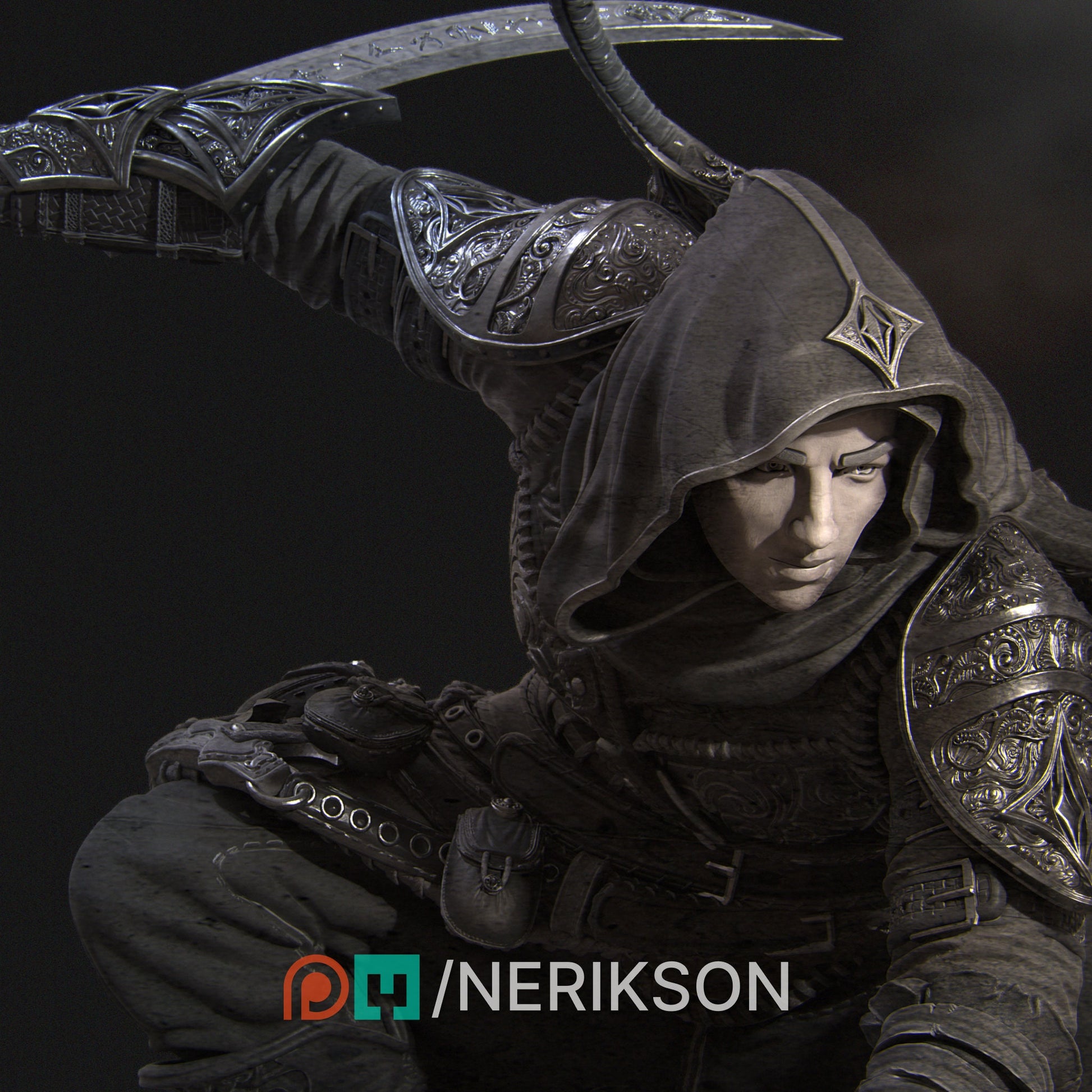 Nasir, Assassin, Powerful NPC, Ernest Nemirovsky | Dungeons and Dragons | Pathfinder | Table Top RPG | 3D Printed Model