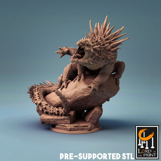 Basilisk, Lord of the Print | Dungeons and Dragons | Pathfinder | Table Top RPG | 3D Printed Model