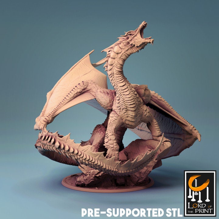 Adult Brine Dragon, Lord of the Print | Dungeons and Dragons | Pathfinder | Table Top RPG | 3D Printed Model