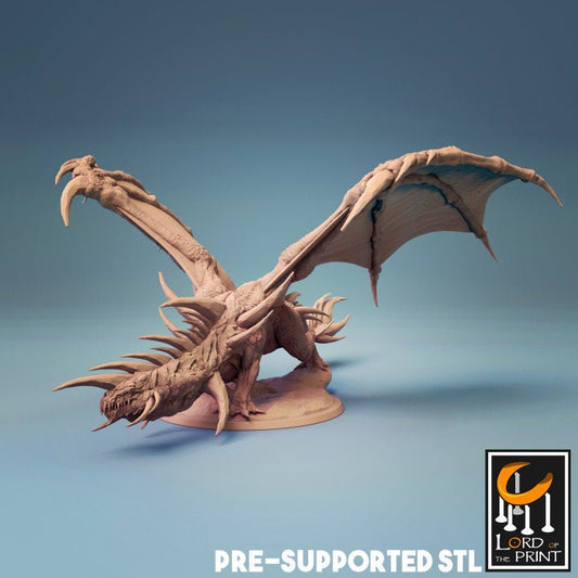Adult Crystal Dragon, Lord of the Print | Dungeons and Dragons | Pathfinder | Table Top RPG | 3D Printed Model