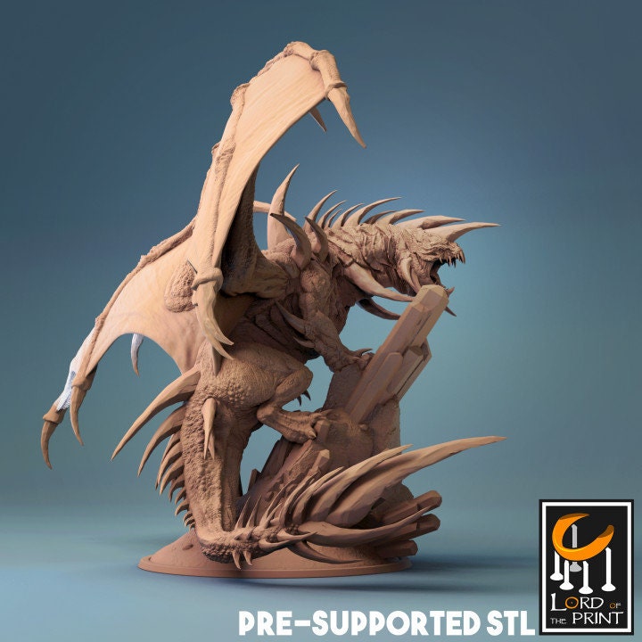 Elder Crystal Dragon, Lord of the Print | Dungeons and Dragons | Pathfinder | Table Top RPG | 3D Printed Model