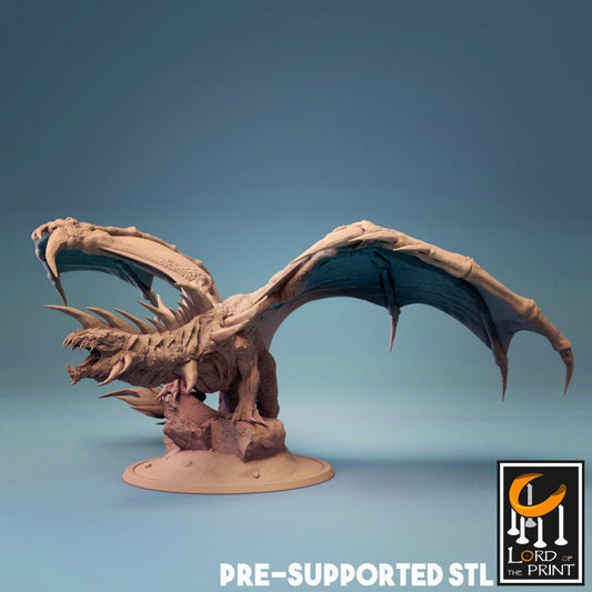Young Crystal Dragon, Lord of the Print | Dungeons and Dragons | Pathfinder | Table Top RPG | 3D Printed Model