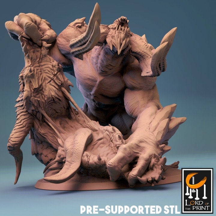 Frost Behemoth, Lord of the Print | Dungeons and Dragons | Pathfinder | Table Top RPG | 3D Printed Model