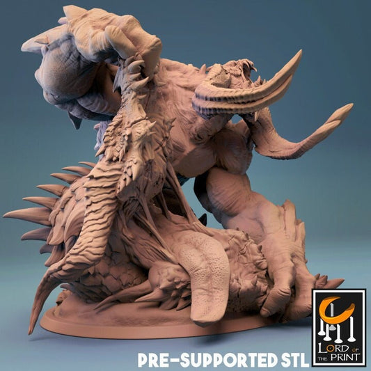 Frost Behemoth, Lord of the Print | Dungeons and Dragons | Pathfinder | Table Top RPG | 3D Printed Model