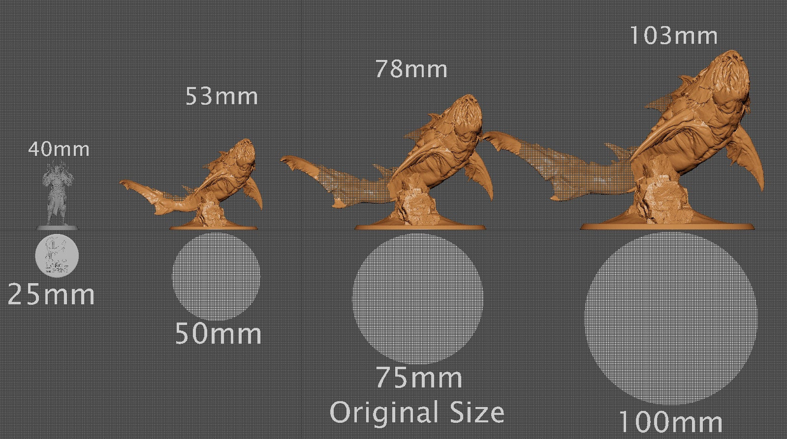 Dunklesaurus, Lord of the Print | Dungeons and Dragons | Pathfinder | Table Top RPG | 3D Printed Model