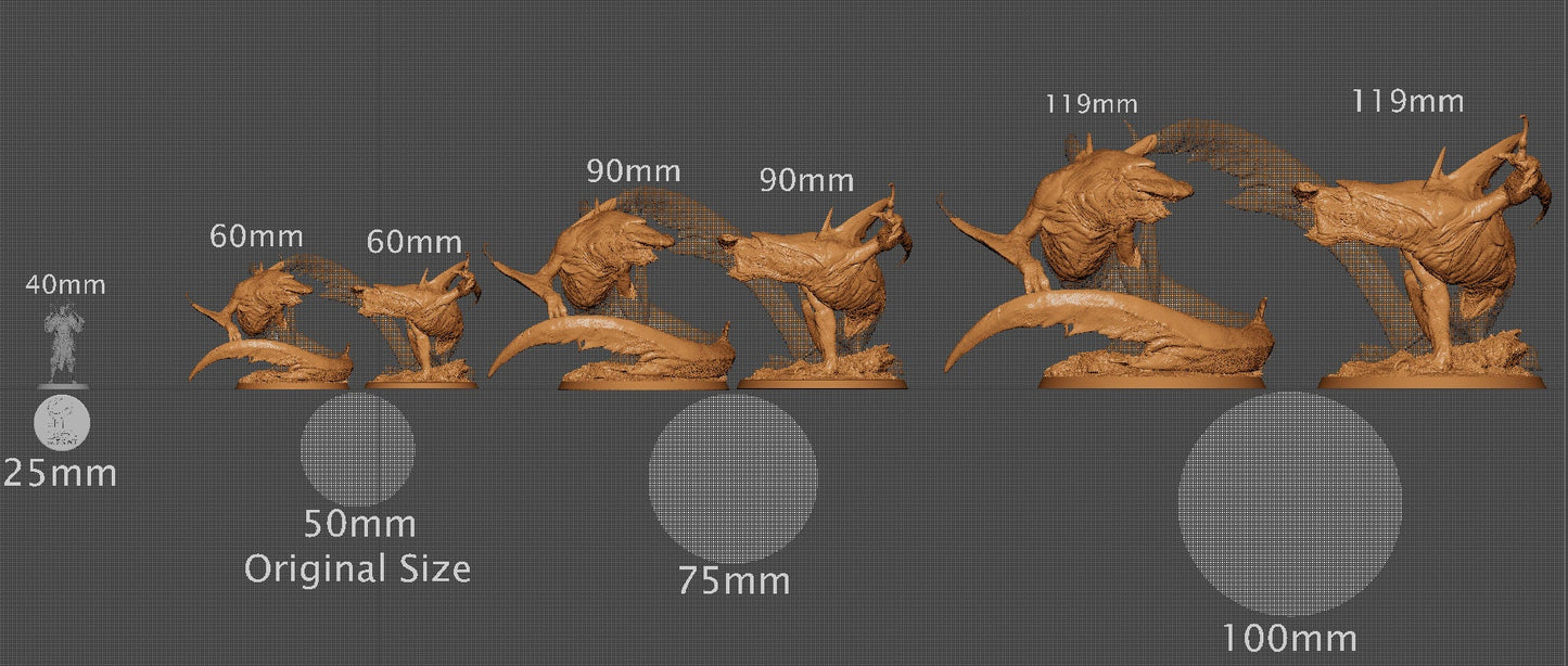 Land Crawlers, Lord of the Print | Dungeons and Dragons | Pathfinder | Table Top RPG | 3D Printed Model
