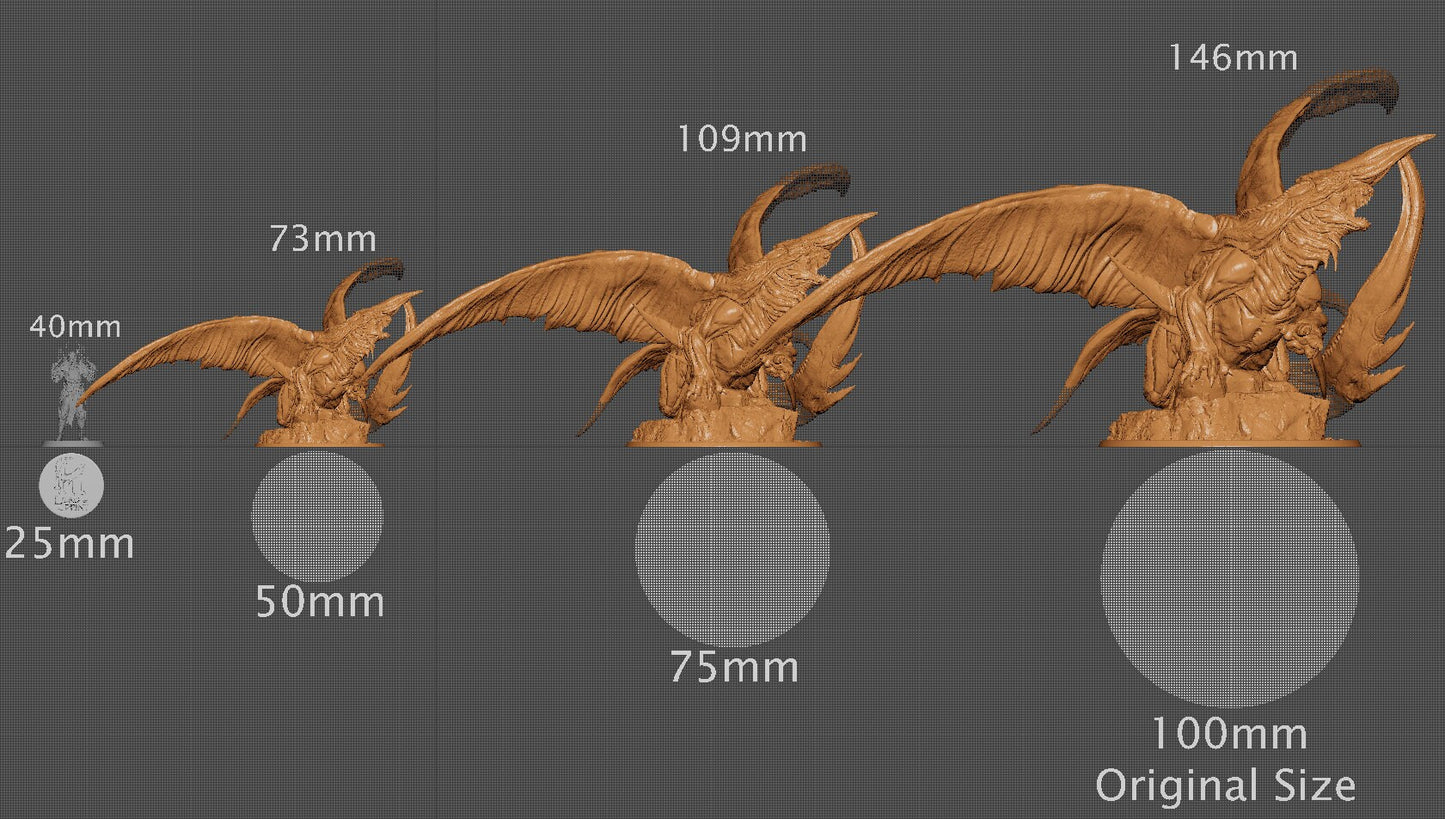 Pale Dragon, Lord of the Print | Dungeons and Dragons | Pathfinder | Table Top RPG | 3D Printed Model