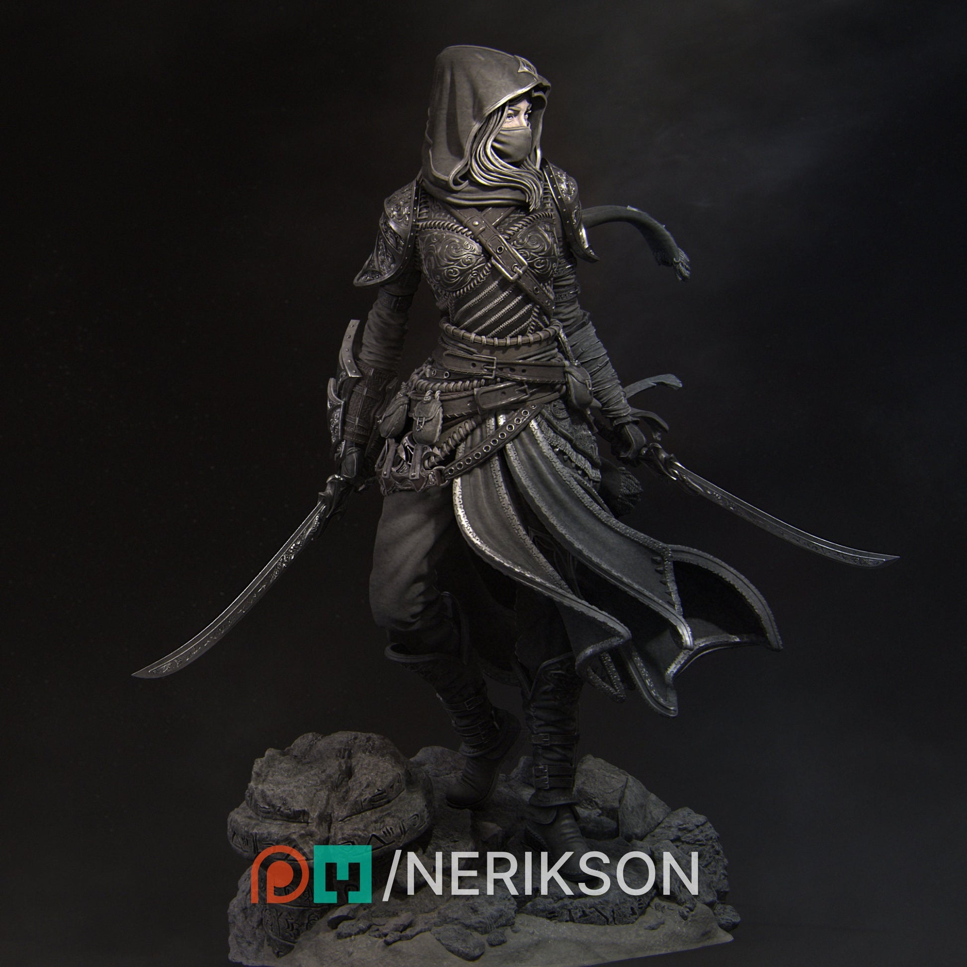 Artemesia, Assassin, Powerful NPC, Ernest Nemirovsky | Dungeons and Dragons | Pathfinder | Table Top RPG | 3D Printed Model