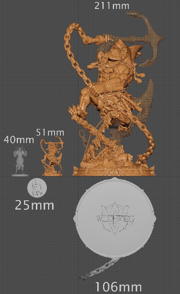 Ancor Whirler, Witchsong Miniatures | Dungeons and Dragons | Pathfinder | Table Top RPG | 3D Printed Model
