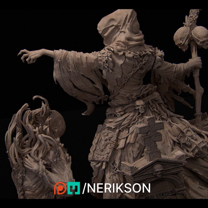 The Grim Reaper, Statue, Ernest Nemirovsky| Dungeons and Dragons | Pathfinder | Table Top RPG | 3D Printed Model