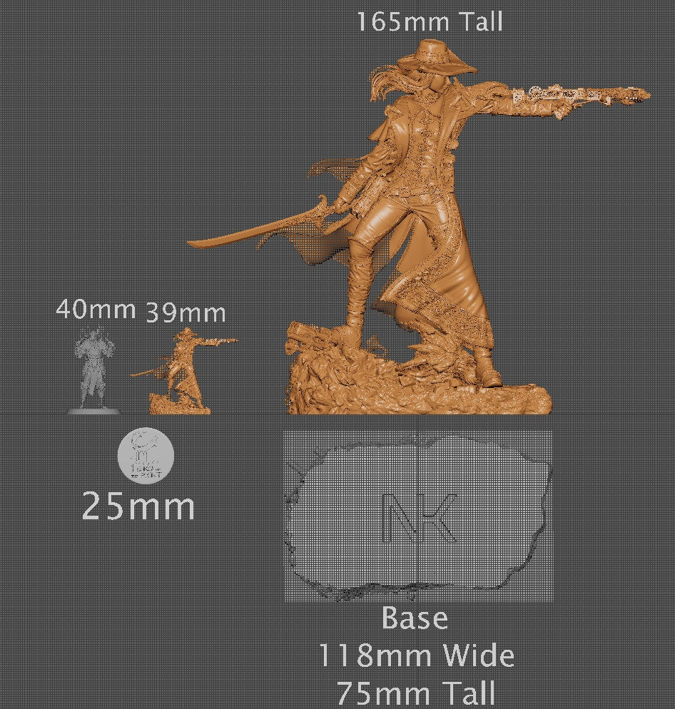 Valeria the Nighthunter, Powerful NPC, Ernest Nemirovsky | Dungeons and Dragons | Pathfinder | Table Top RPG | 3D Printed Model