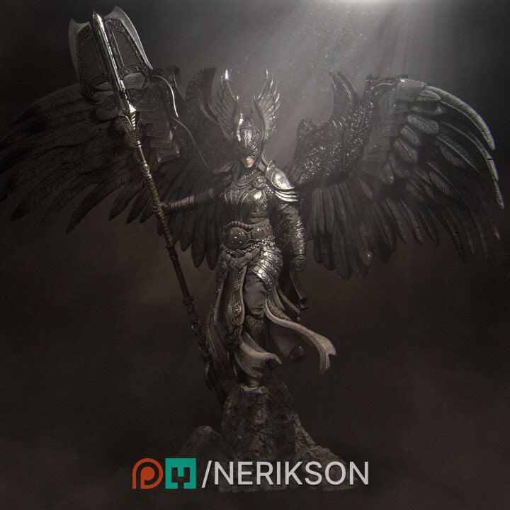 Revna the Valkyrie, Powerful NPC, Ernest Nemirovsky | Dungeons and Dragons | Pathfinder | Table Top RPG | 3D Printed Model