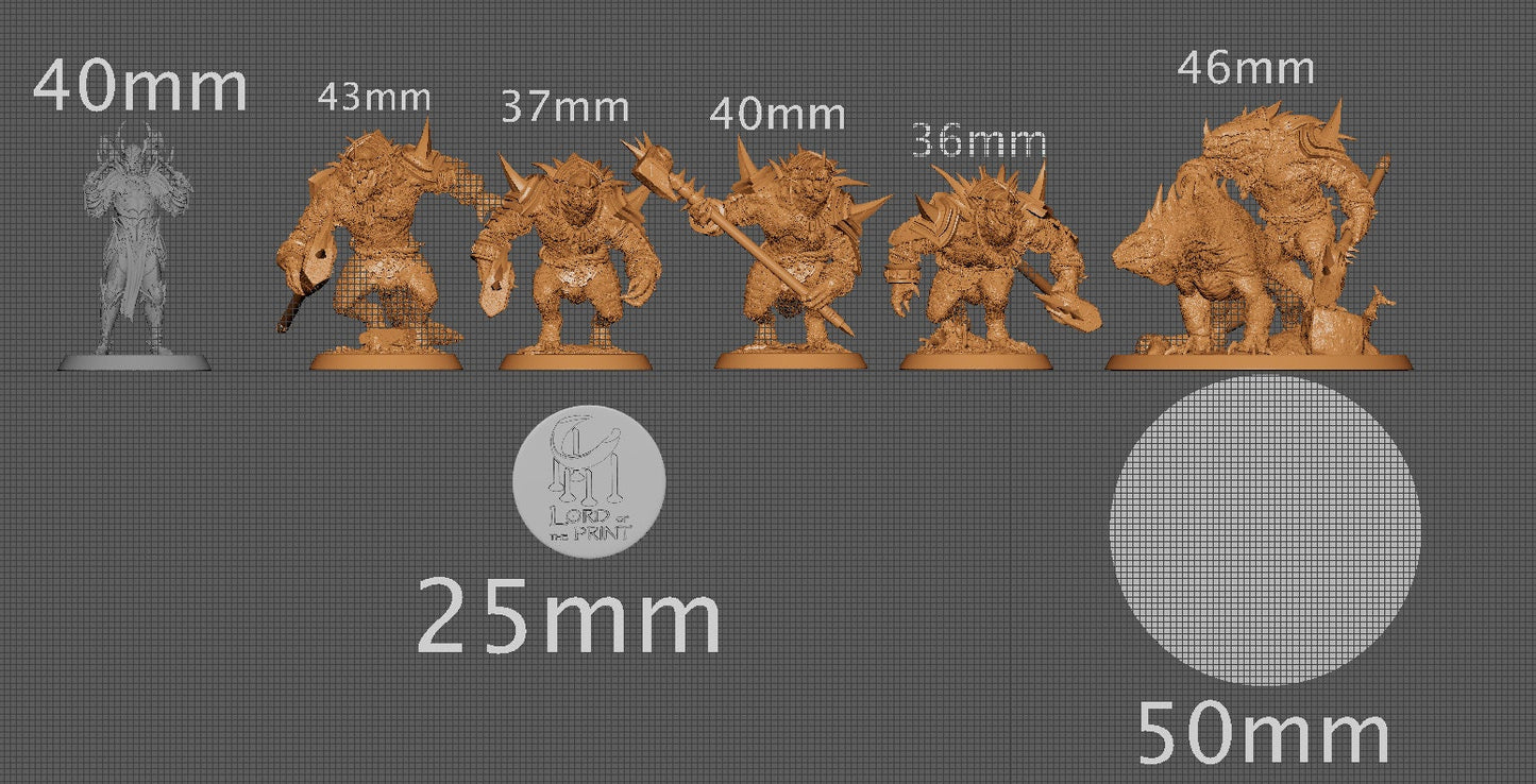 Lizardman Soldiers Pack 1, Lizardman Bulwark, Lord of the Print | Dungeons and Dragons | Pathfinder | Table Top RPG | 3D Printed Model