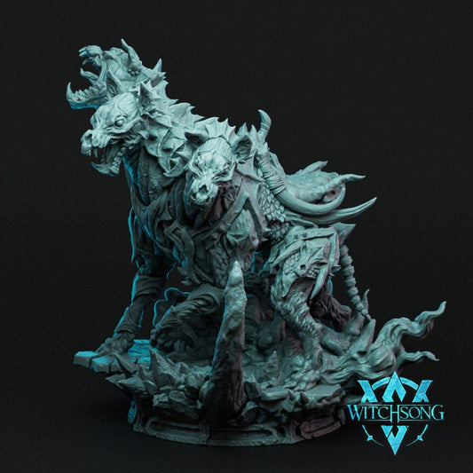 Cerberus, Guard of the Underworld, Witchsong Miniatures | Dungeons and Dragons | Pathfinder | Table Top RPG | 3D Printed Model
