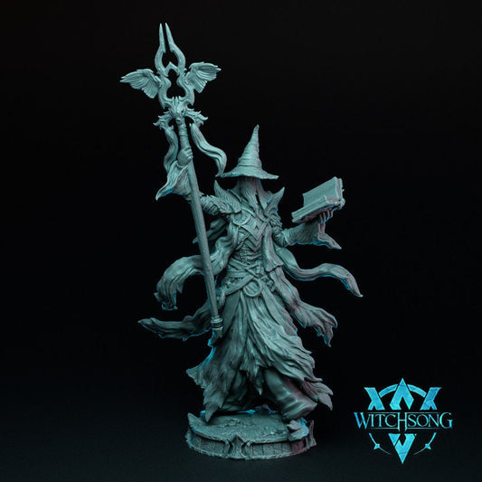The Faceless Scholar, Witchsong Miniatures | Dungeons and Dragons | Pathfinder | Table Top RPG | 3D Printed Model