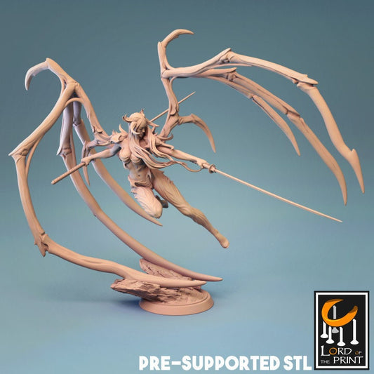Succubus, 2 Poses, Lord of the Print | Dungeons and Dragons | Pathfinder | Table Top RPG | 3D Printed Model
