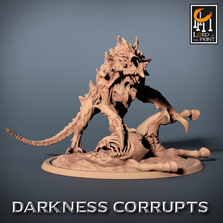 Alpha Hellhounds, 2 Poses, Lord of the Print | Dungeons and Dragons | Pathfinder | Table Top RPG | 3D Printed Model