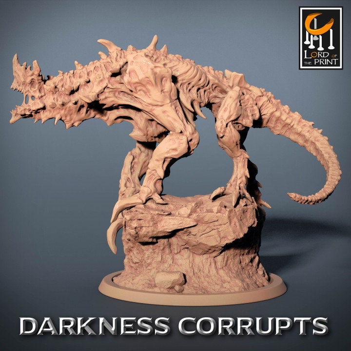 Alpha Hellhounds, 2 Poses, Lord of the Print | Dungeons and Dragons | Pathfinder | Table Top RPG | 3D Printed Model