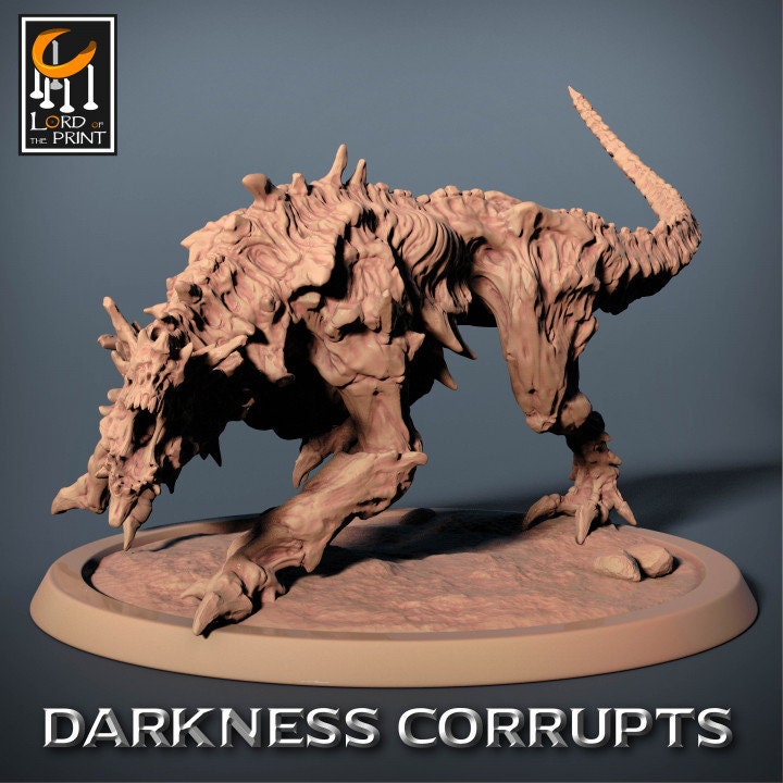 Hellhound Pack, Darkness Corrupts, Lord of the Print | Dungeons and Dragons | Pathfinder | Table Top RPG | 3D Printed Model