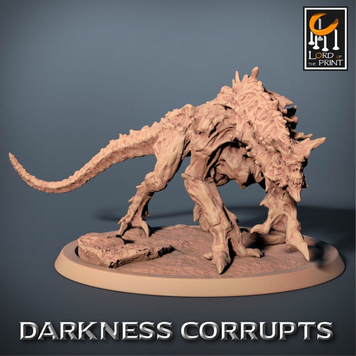 Hellhound Pack, Darkness Corrupts, Lord of the Print | Dungeons and Dragons | Pathfinder | Table Top RPG | 3D Printed Model