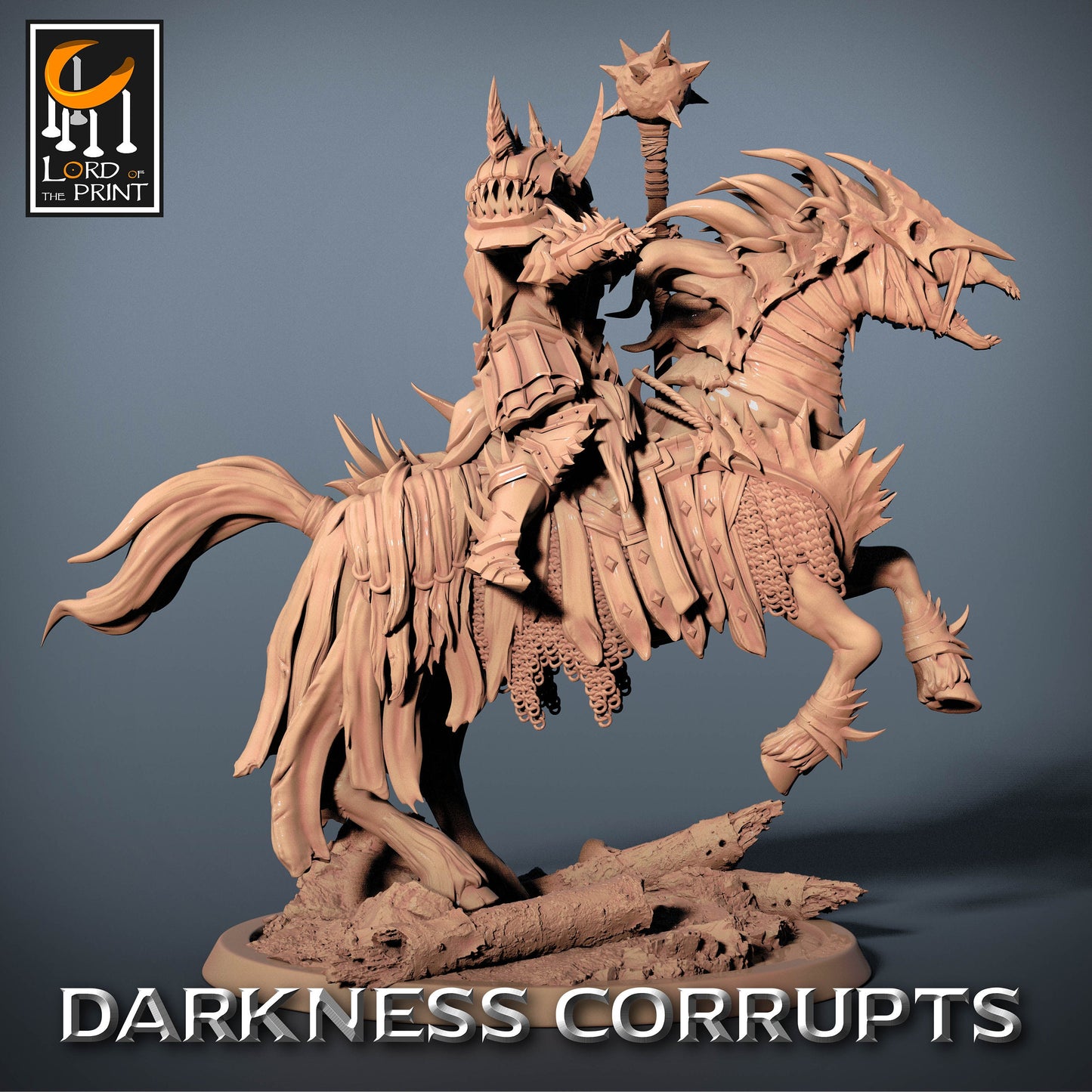 Corrupted Riders, 5 poses, P1, Darkness Corrupts, Lord of the Print | Dungeons and Dragons | Pathfinder | Table Top RPG | 3D Printed Model