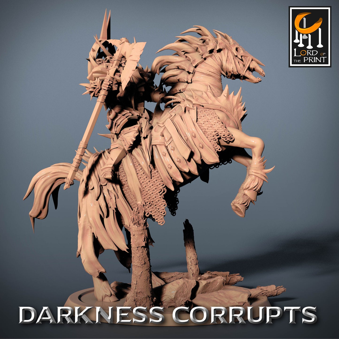 Corrupted Riders, 5 poses, P2, Darkness Corrupts, Lord of the Print | Dungeons and Dragons | Pathfinder | Table Top RPG | 3D Printed Model