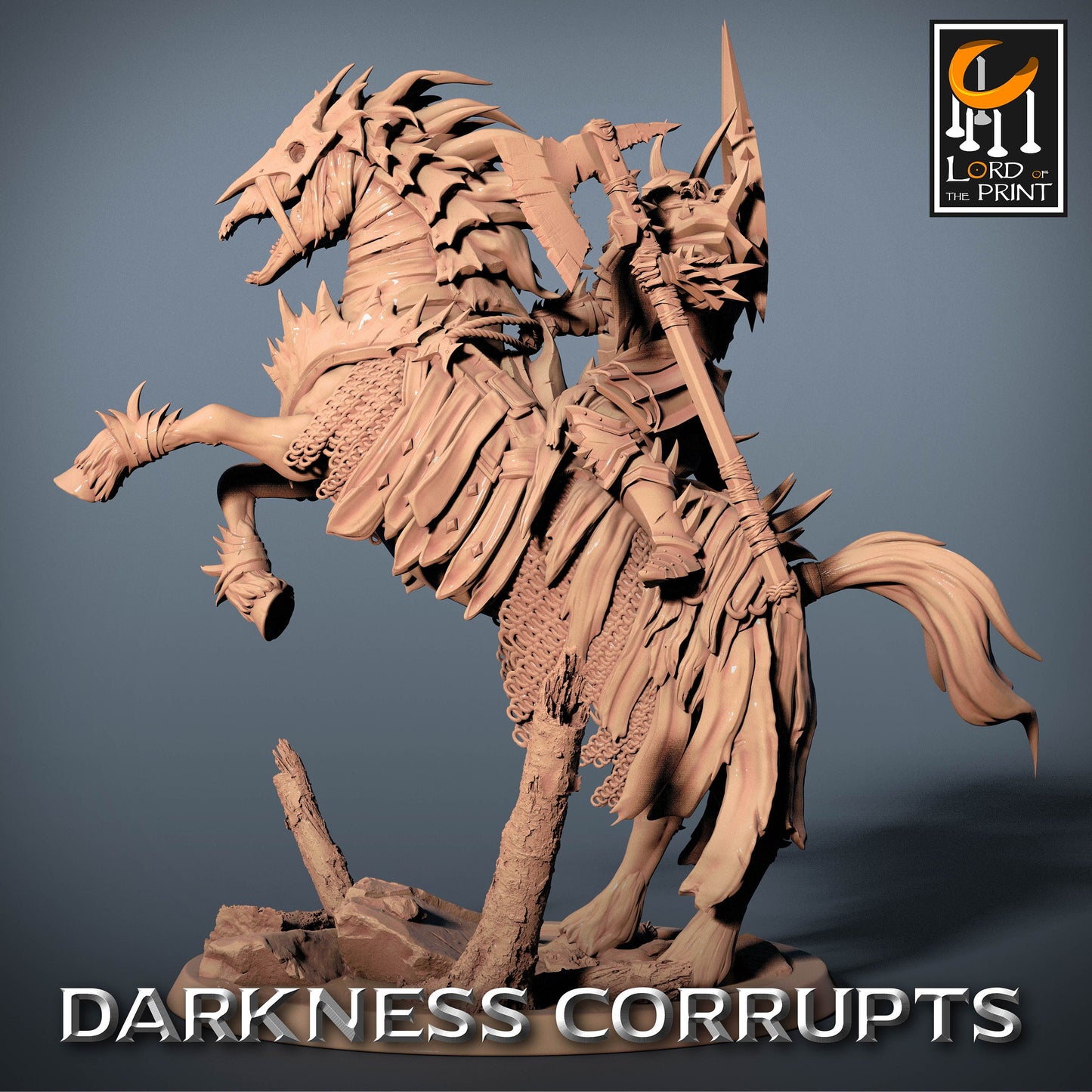 Corrupted Riders, 5 poses, P2, Darkness Corrupts, Lord of the Print | Dungeons and Dragons | Pathfinder | Table Top RPG | 3D Printed Model