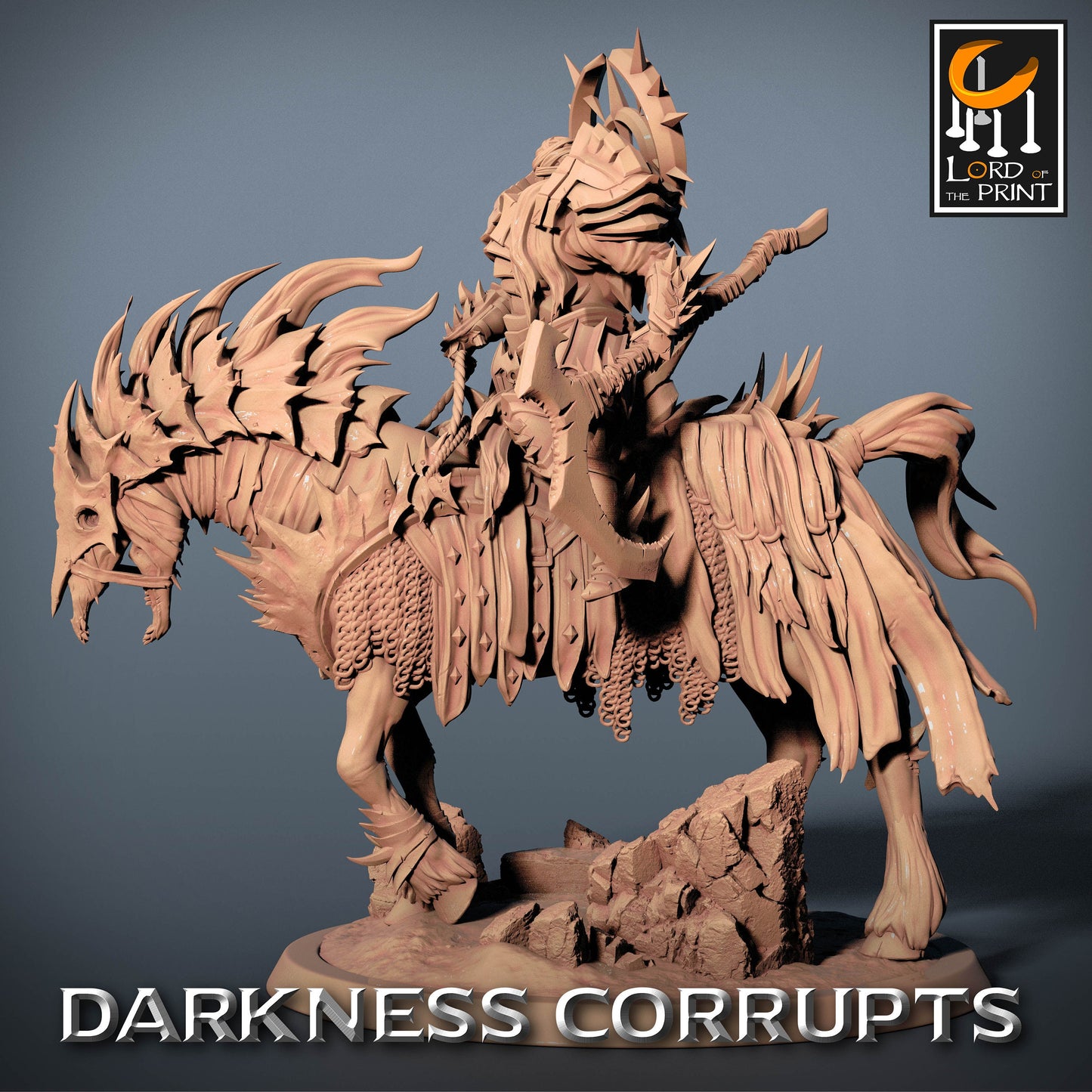 Corrupted Riders, 5 poses, P2, Darkness Corrupts, Lord of the Print | Dungeons and Dragons | Pathfinder | Table Top RPG | 3D Printed Model