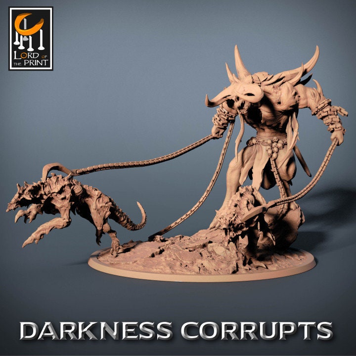 Infernal Tamer, Darkness Corrupts, Lord of the Print | Dungeons and Dragons | Pathfinder | Table Top RPG | 3D Printed Model