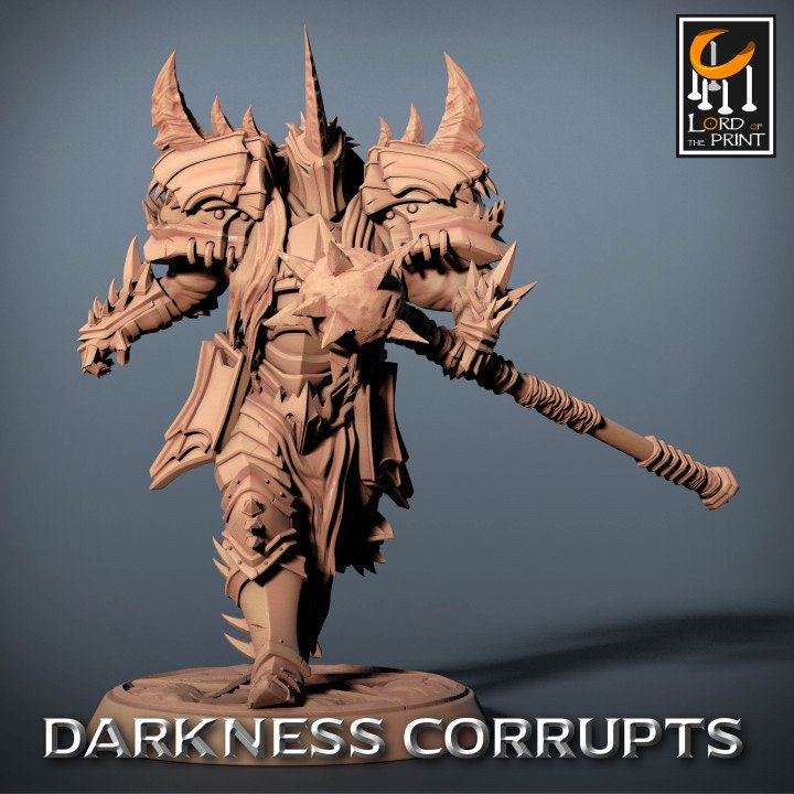 Dark Knight Mace Squad, Darkness Corrupts, Lord of the Print | Dungeons and Dragons | Pathfinder | Table Top RPG | 3D Printed Model