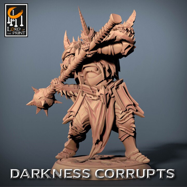 Dark Knight Mace Squad, Darkness Corrupts, Lord of the Print | Dungeons and Dragons | Pathfinder | Table Top RPG | 3D Printed Model