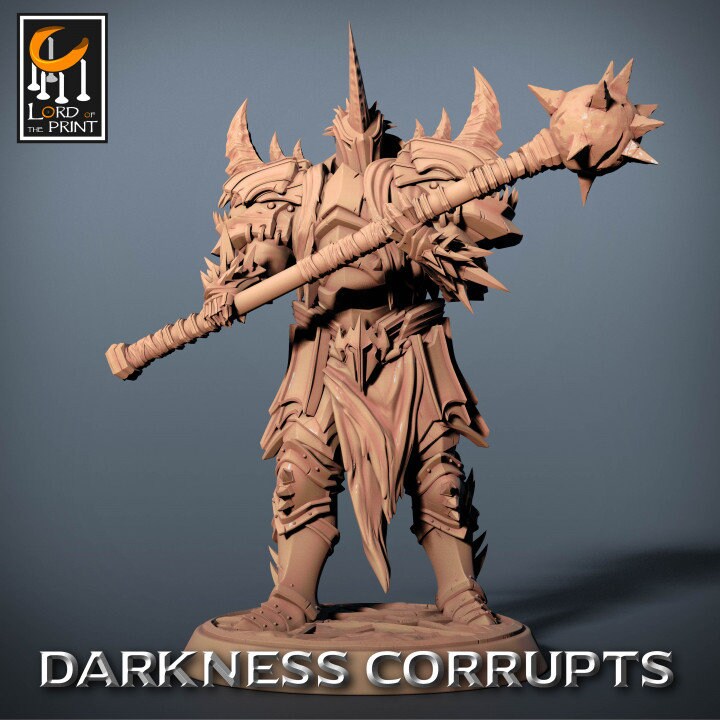 Dark Knight Mace Squad, Darkness Corrupts, Lord of the Print | Dungeons and Dragons | Pathfinder | Table Top RPG | 3D Printed Model