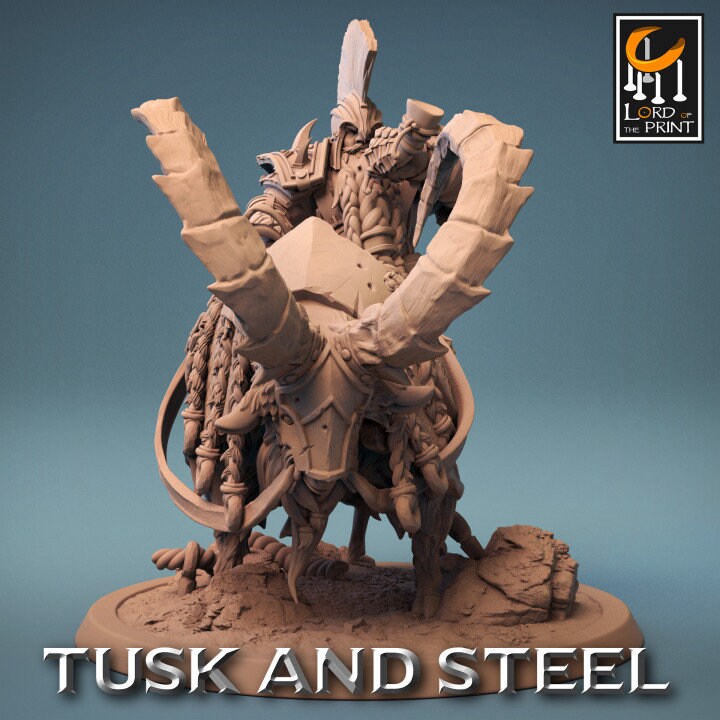 Goat Riders, Tusks and Steel, Lord of the Print | Dungeons and Dragons | Pathfinder | Table Top RPG | 3D Printed Model