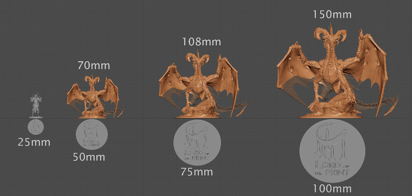 Elder Black Dragon, The Skull Dragon, Lord of the Print | Dungeons and Dragons | Pathfinder | Table Top RPG | 3D Printed Model