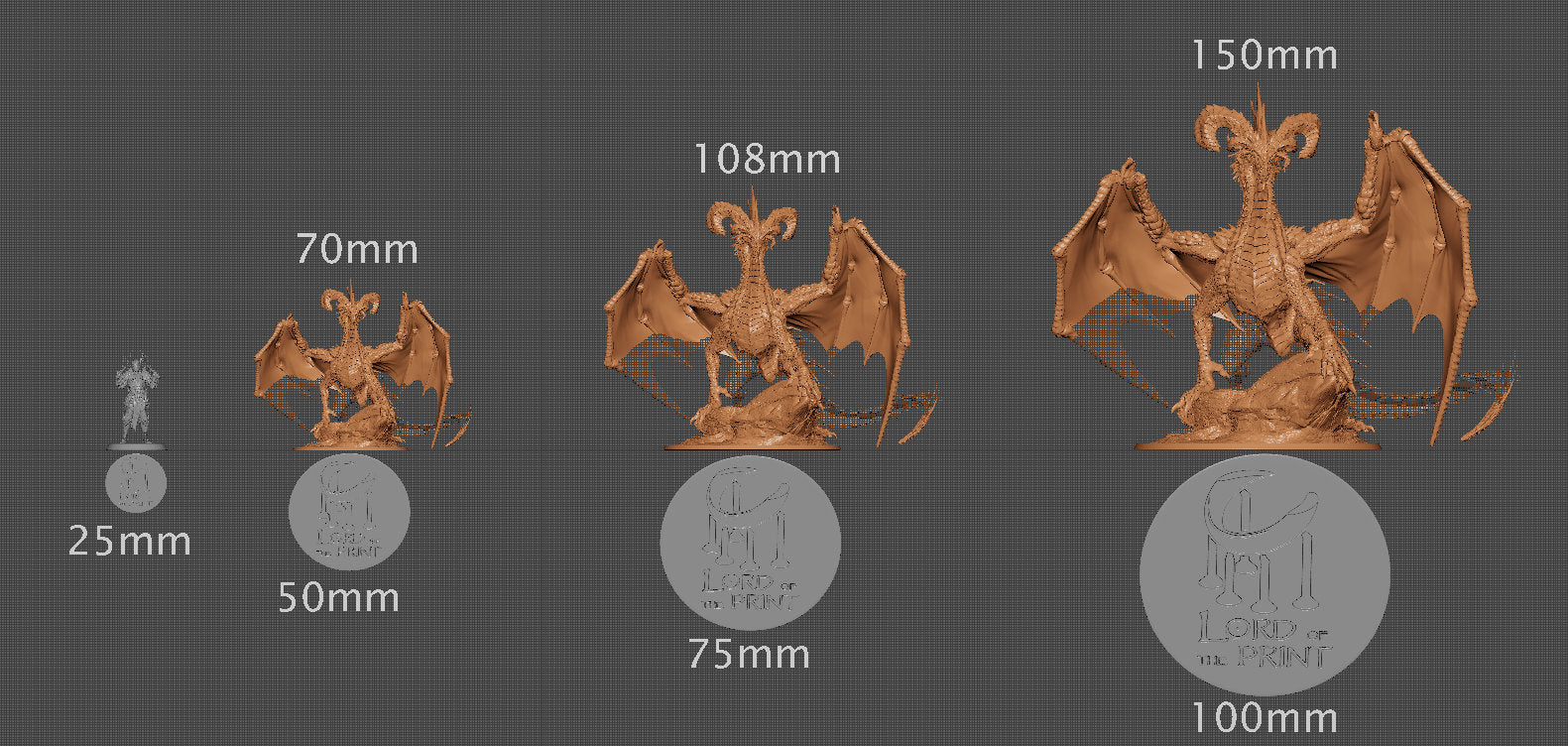 Elder Black Dragon, The Skull Dragon, Lord of the Print | Dungeons and Dragons | Pathfinder | Table Top RPG | 3D Printed Model