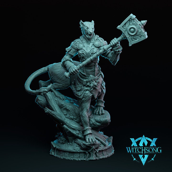 Lionhorde Lieutenants, Witchsong Miniatures | Dungeons and Dragons | Pathfinder | Table Top RPG | 3D Printed Model