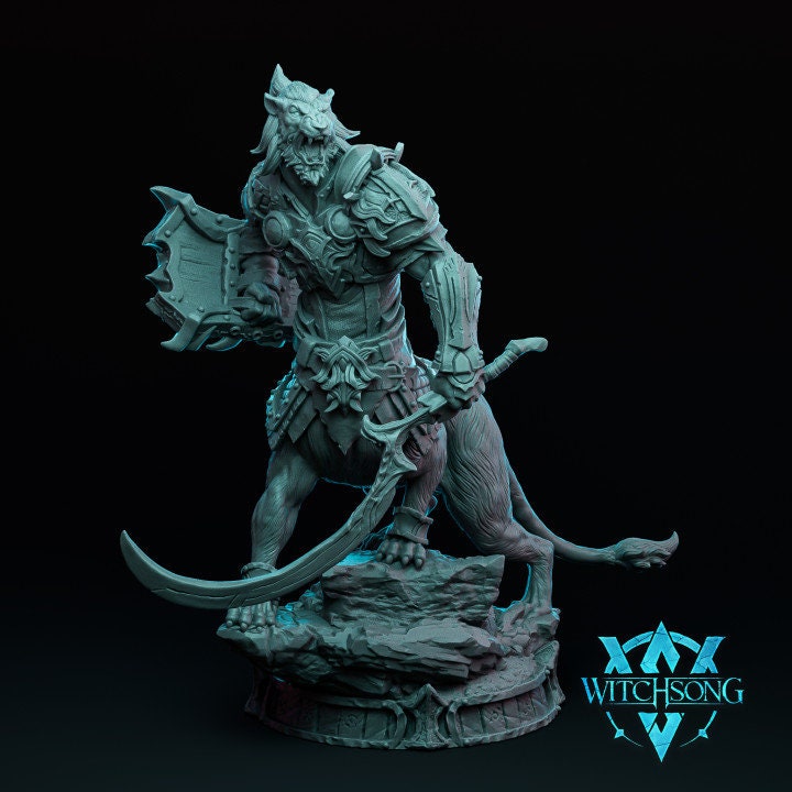 Lionhorde Lieutenants, Witchsong Miniatures | Dungeons and Dragons | Pathfinder | Table Top RPG | 3D Printed Model