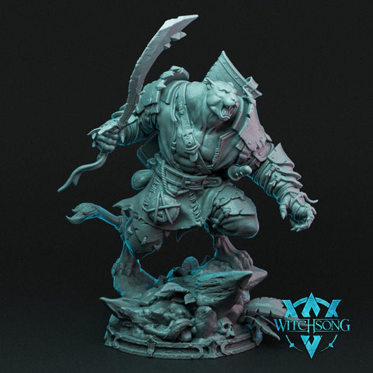 Black Claw, the Lord of the Jungle and Bust, Witchsong Miniatures | Dungeons and Dragons | Pathfinder | Table Top RPG | 3D Printed Model