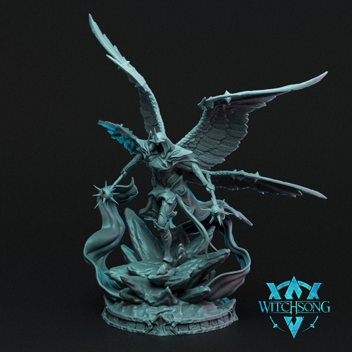 Starlight Seraph, Witchsong Miniatures | Dungeons and Dragons | Pathfinder | Table Top RPG | 3D Printed Model