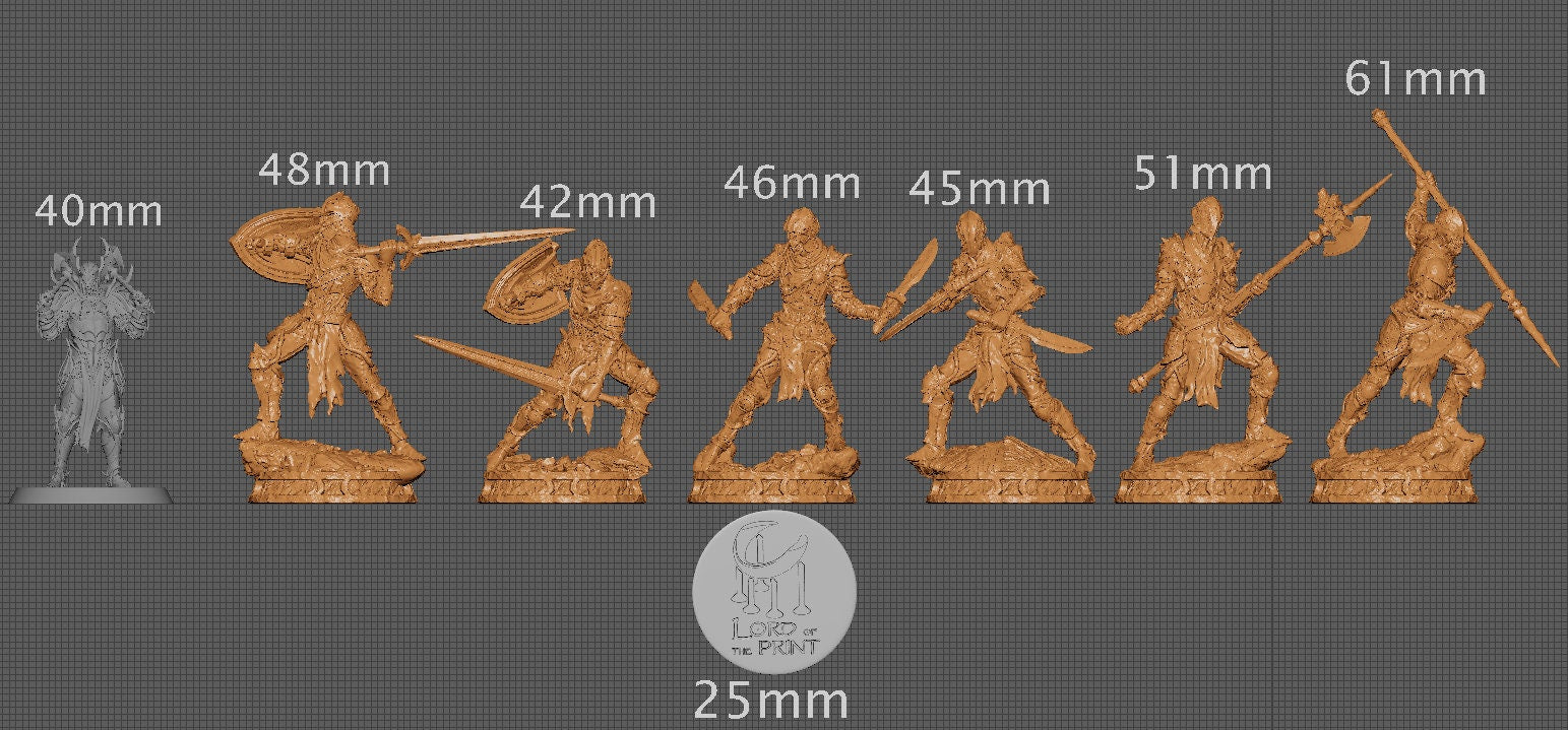 Persephones Undead Soldiers, Witchsong Miniatures | Dungeons and Dragons | Pathfinder | Table Top RPG | 3D Printed Model