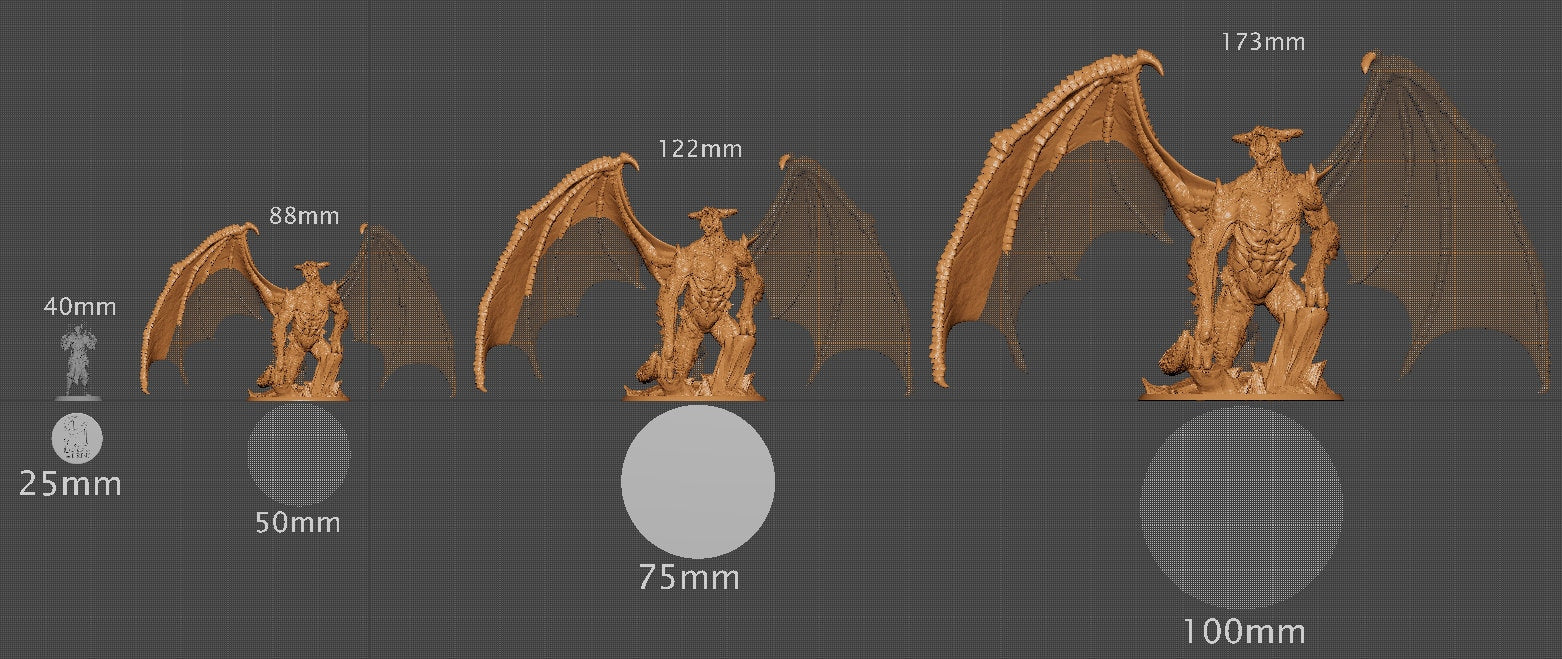 Bat Dragon, Lord of the Print | Dungeons and Dragons | Pathfinder | Table Top RPG | 3D Printed Model