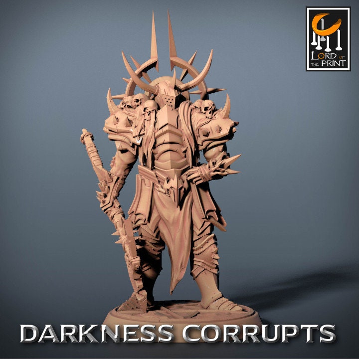 Darknight Axe Squad, Darkness Corrupts, Lord of the Print | Dungeons and Dragons | Pathfinder | Table Top RPG | 3D Printed Model