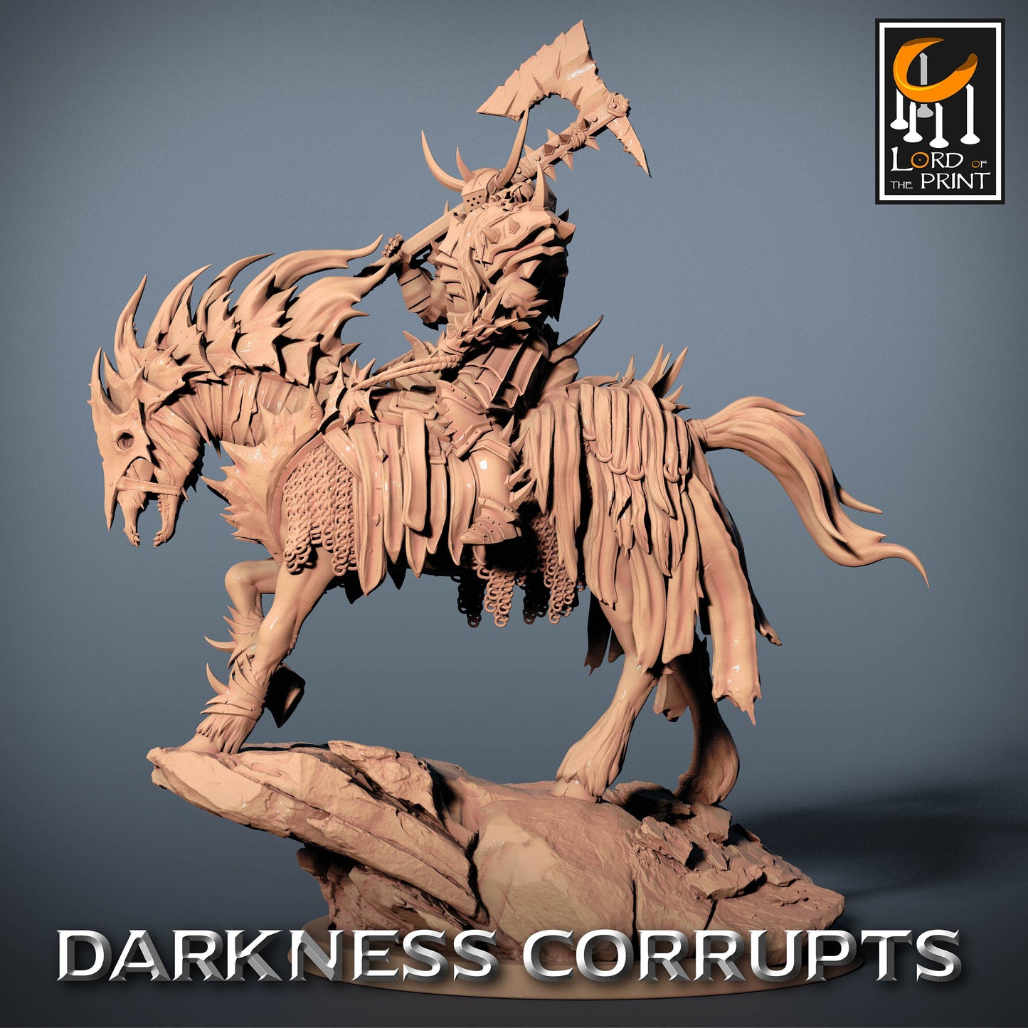 Corrupted Riders, 5 poses, P1, Darkness Corrupts, Lord of the Print | Dungeons and Dragons | Pathfinder | Table Top RPG | 3D Printed Model