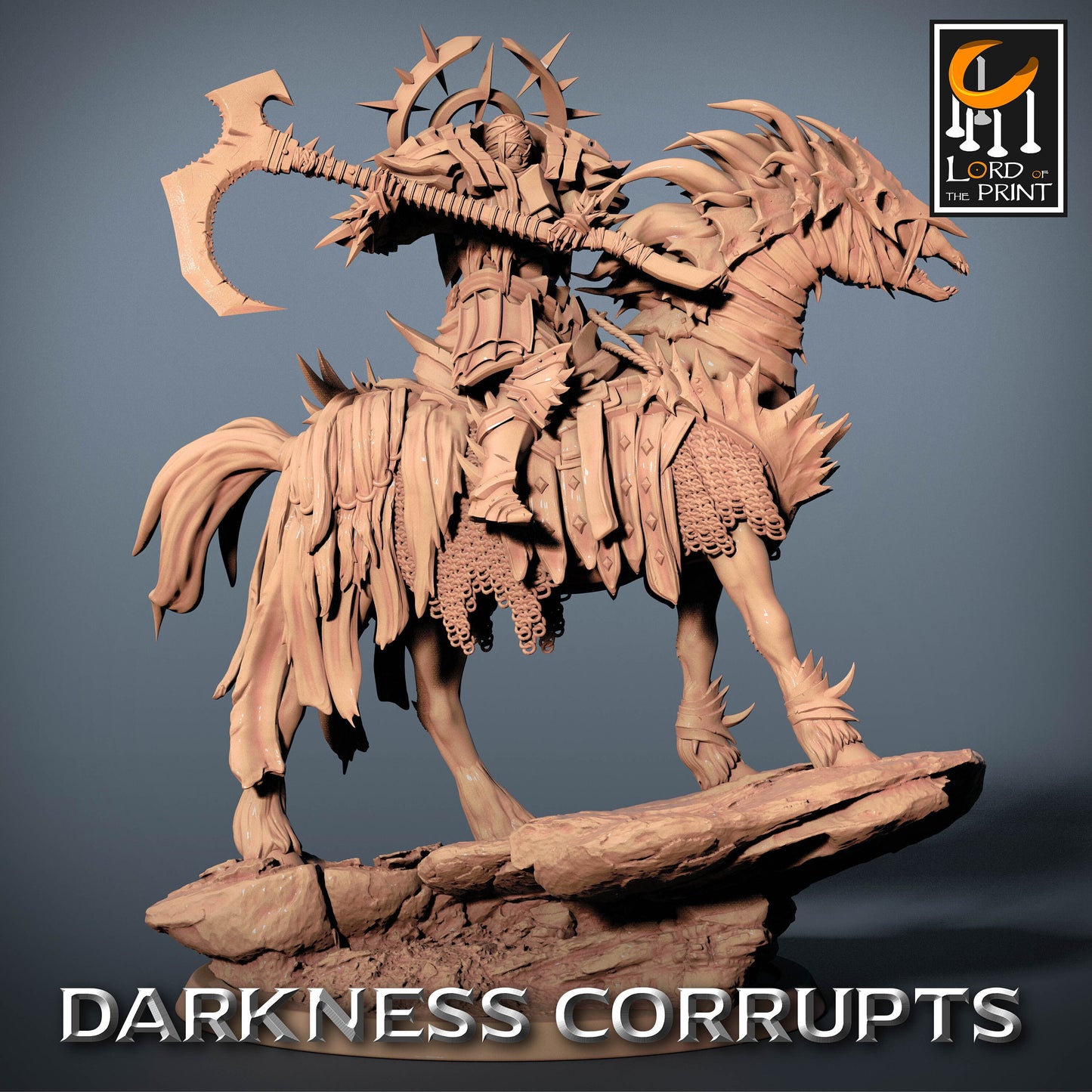 Corrupted Riders, 5 poses, P1, Darkness Corrupts, Lord of the Print | Dungeons and Dragons | Pathfinder | Table Top RPG | 3D Printed Model