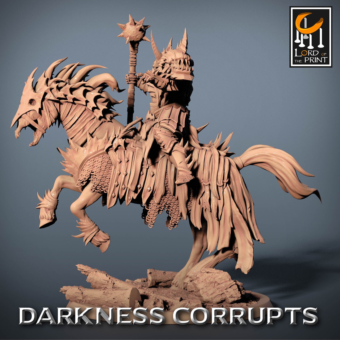 Corrupted Riders, 5 poses, P1, Darkness Corrupts, Lord of the Print | Dungeons and Dragons | Pathfinder | Table Top RPG | 3D Printed Model