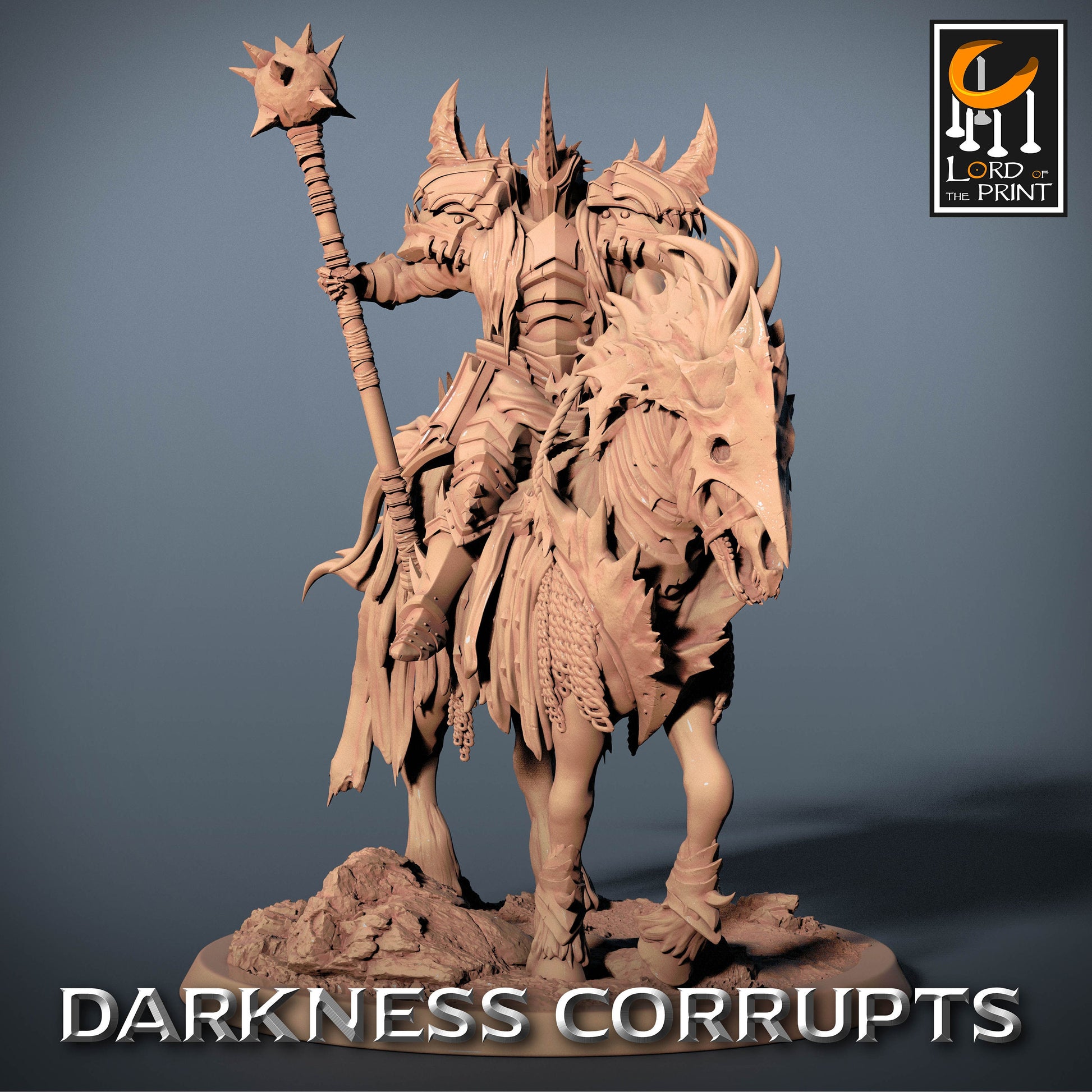 Corrupted Riders, 5 poses, P2, Darkness Corrupts, Lord of the Print | Dungeons and Dragons | Pathfinder | Table Top RPG | 3D Printed Model