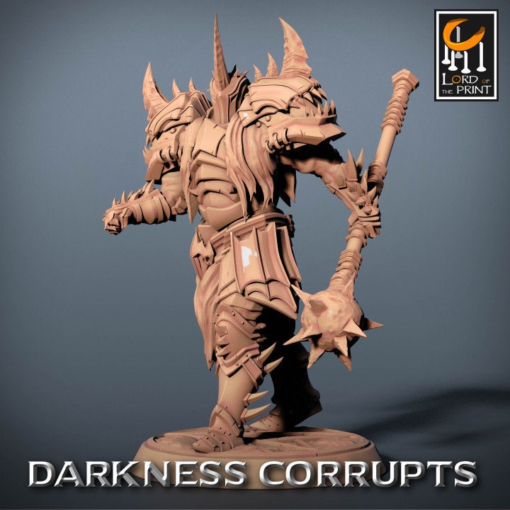 Dark Knight Mace Squad, Darkness Corrupts, Lord of the Print | Dungeons and Dragons | Pathfinder | Table Top RPG | 3D Printed Model