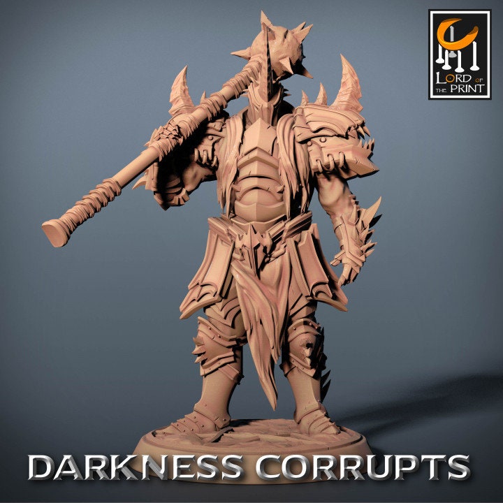 Dark Knight Mace Squad, Darkness Corrupts, Lord of the Print | Dungeons and Dragons | Pathfinder | Table Top RPG | 3D Printed Model